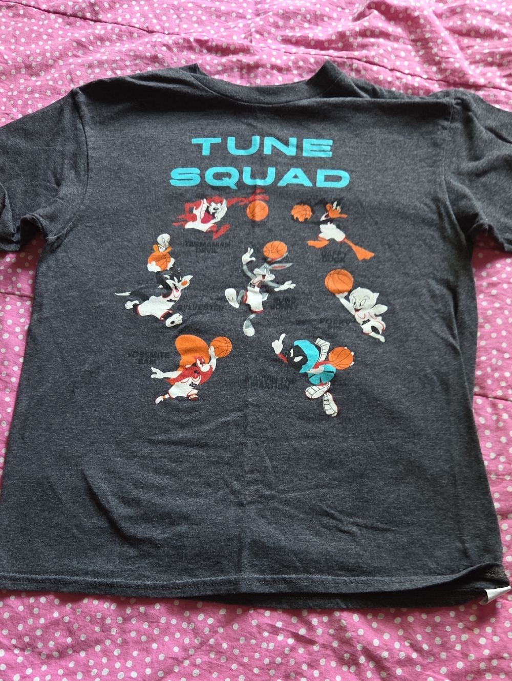 🩵2 For $15🩵Legacy Tune Squad Graphic Tee in Charcoal with Teal and Orange
